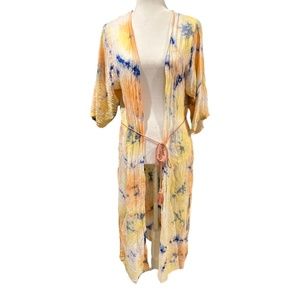 Lunik Tie Dye Duster Cardigan Size Small